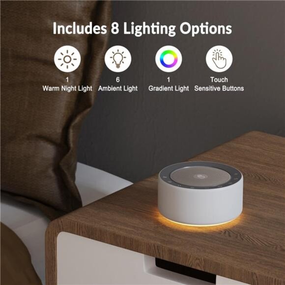 White Noise Sound Machine with Nursery Lamp, Mood Lighting - Picture 4 of 7